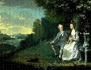 James Holland Portrait of Sir Francis and Lady Dashwood at West Wycombe Park Spain oil painting artist